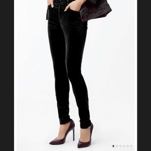 Black Maria J  Brand velvet skinny jeans